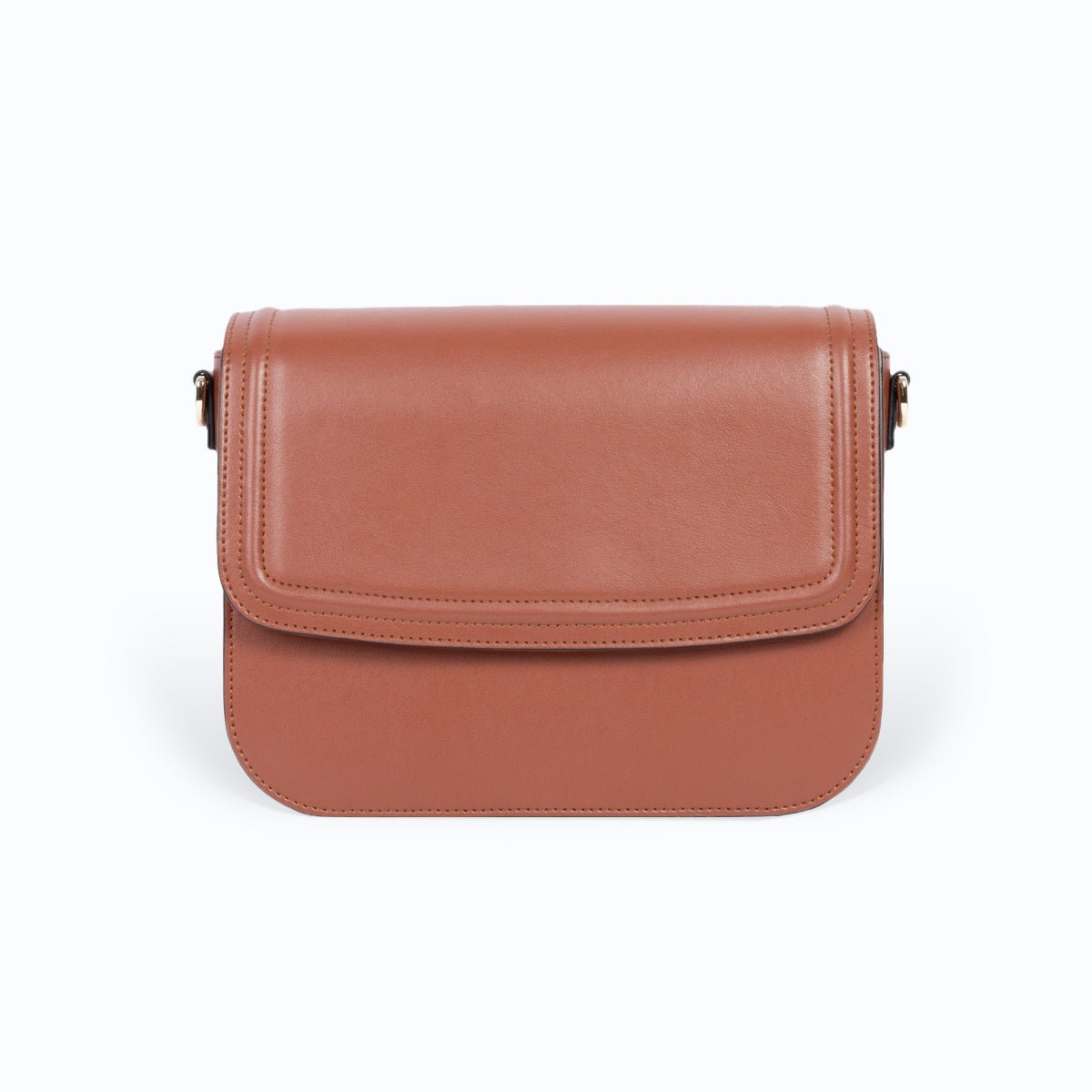 Sac Brigitte Couture en matière vegan, coloris camel classique