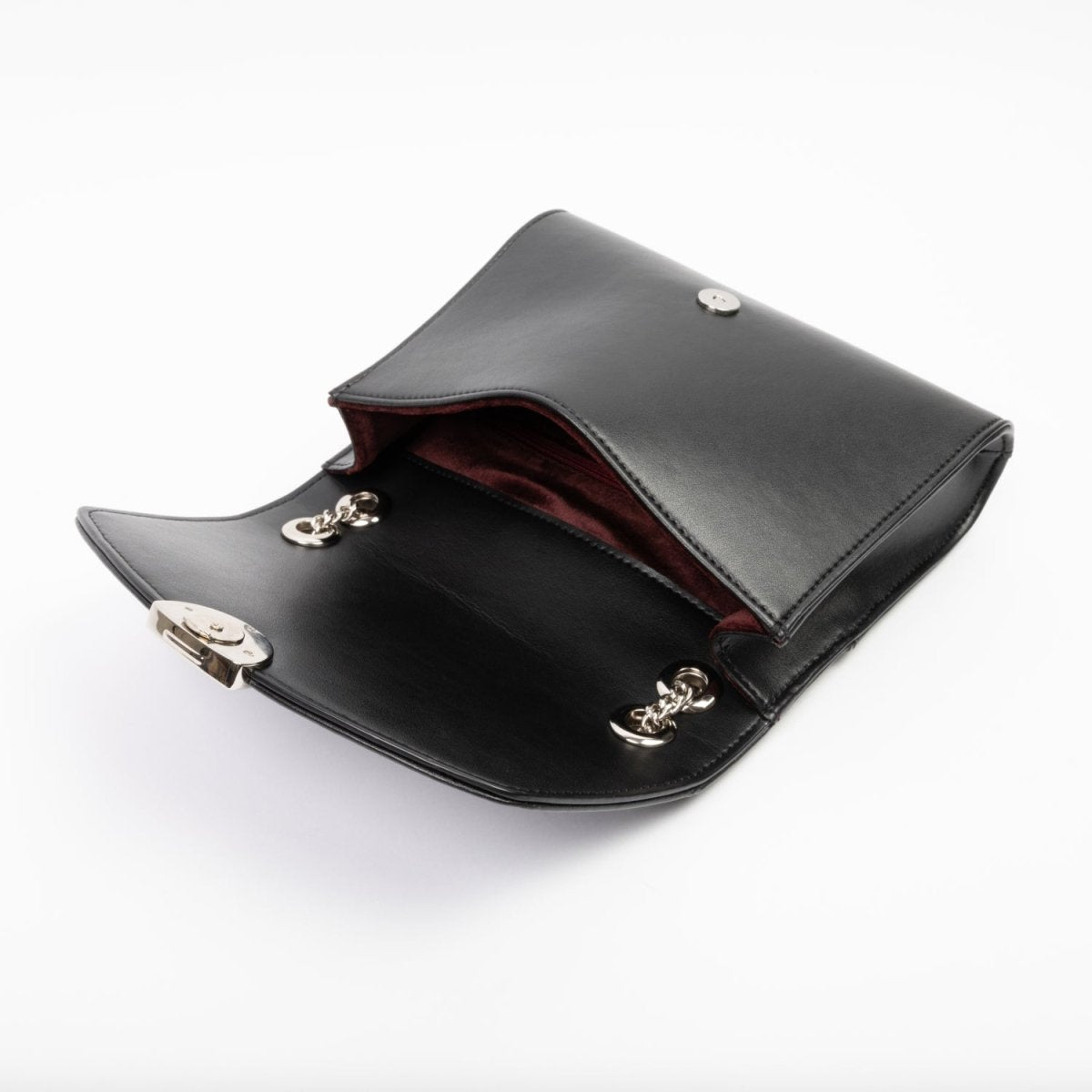 Sac bandoulière vegan noir Mini Paname avec doublure recyclée et poche intérieure pratique