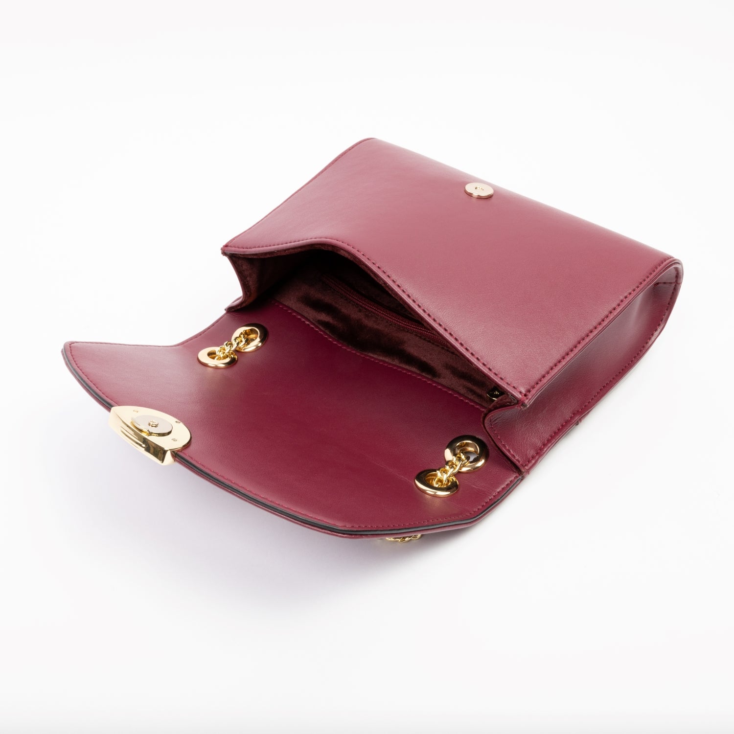 Sac vegan Mini Paname Bordeaux – intérieur recyclé avec poche pratique