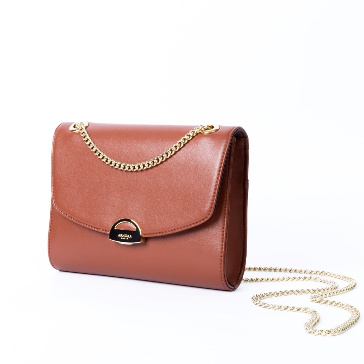 Sac Mini Paname Camel – sac vegan écoresponsable avec chaîne en laiton