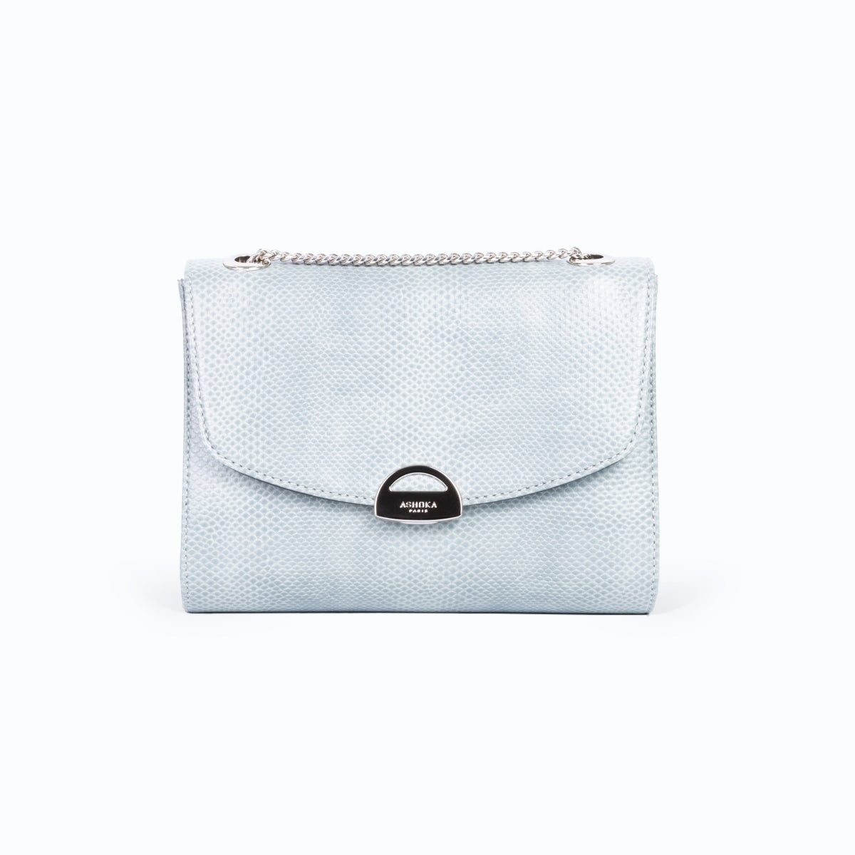 Mini Paname Lézard Bleu-Gris – sac bandoulière vegan femme en Uppeal™, format compact et élégant Ashoka Paris