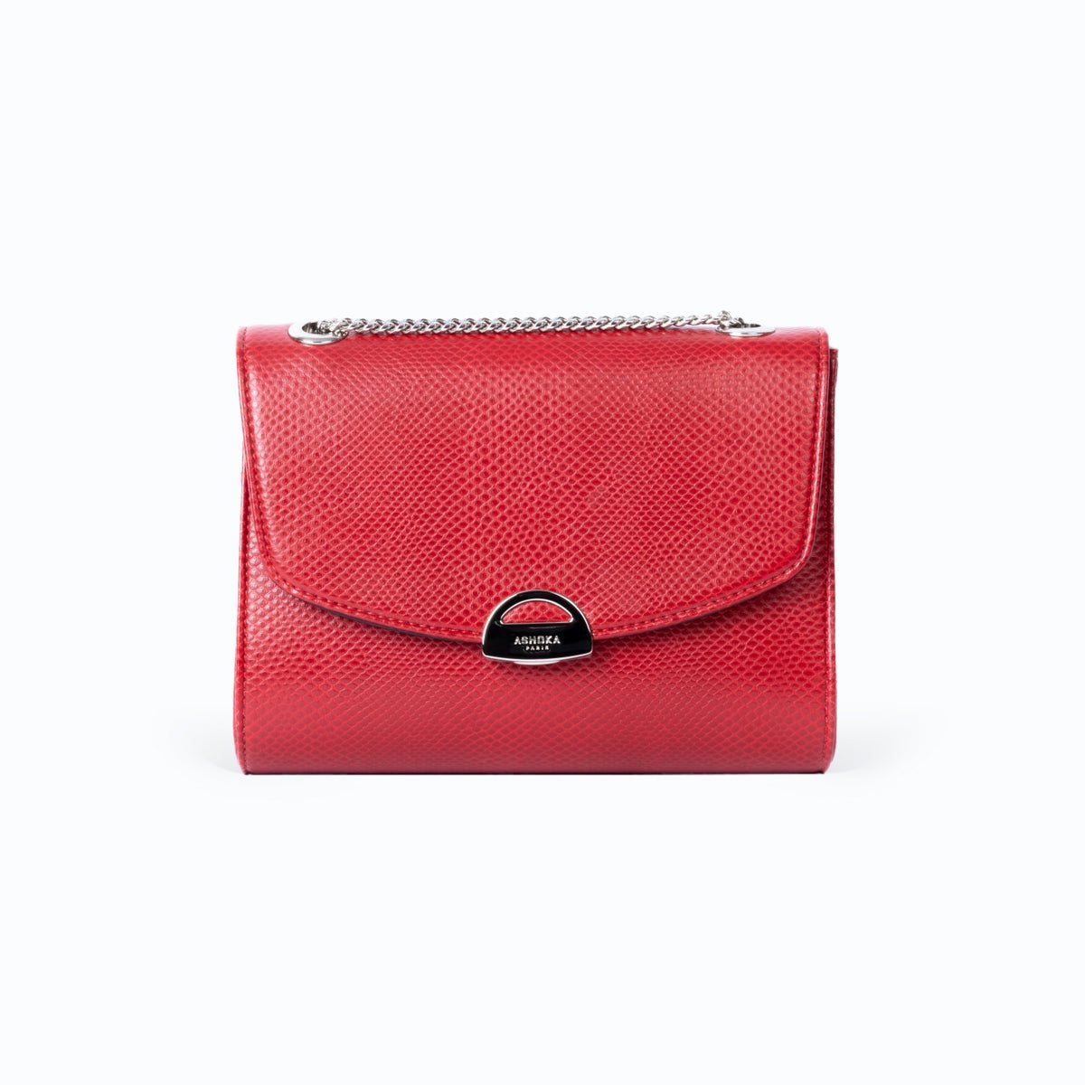 Mini Paname Lézard Rouge – sac bandoulière vegan femme en Uppeal™, maroquinerie éthique Ashoka Paris