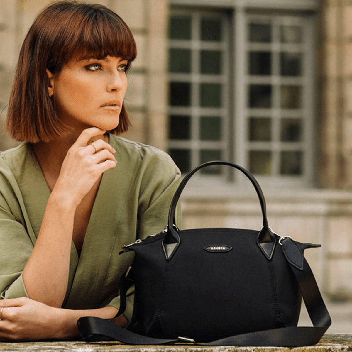 Sac à main vegan pour femme Pretty uppeal et Nylon recyclé noir sans cuir, éthique, écoresponsable, écologique, recyclé et sans cruauté