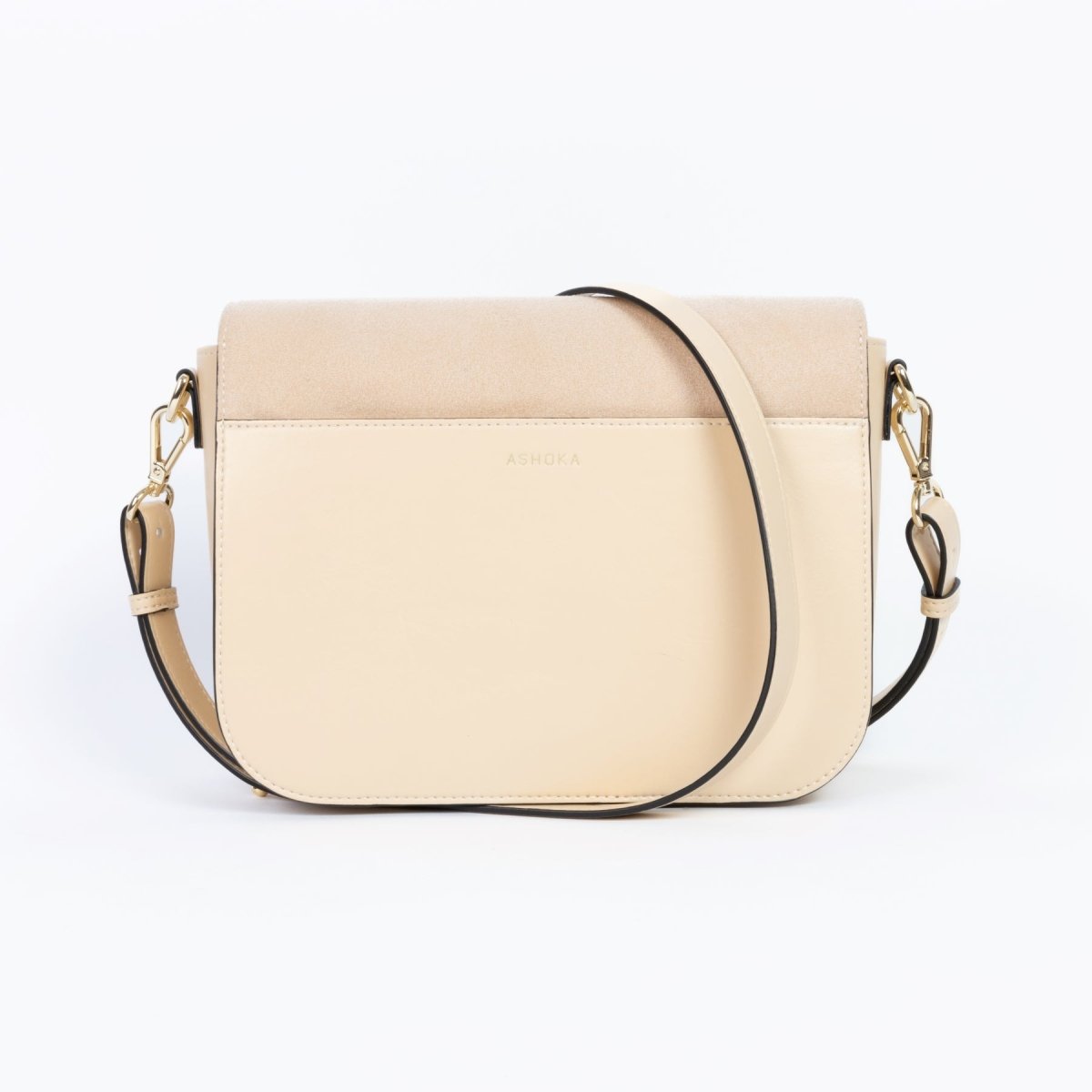 Sac vegan femme Brigitte Oxymore Bambou Sable – vue arrière avec poche extérieure