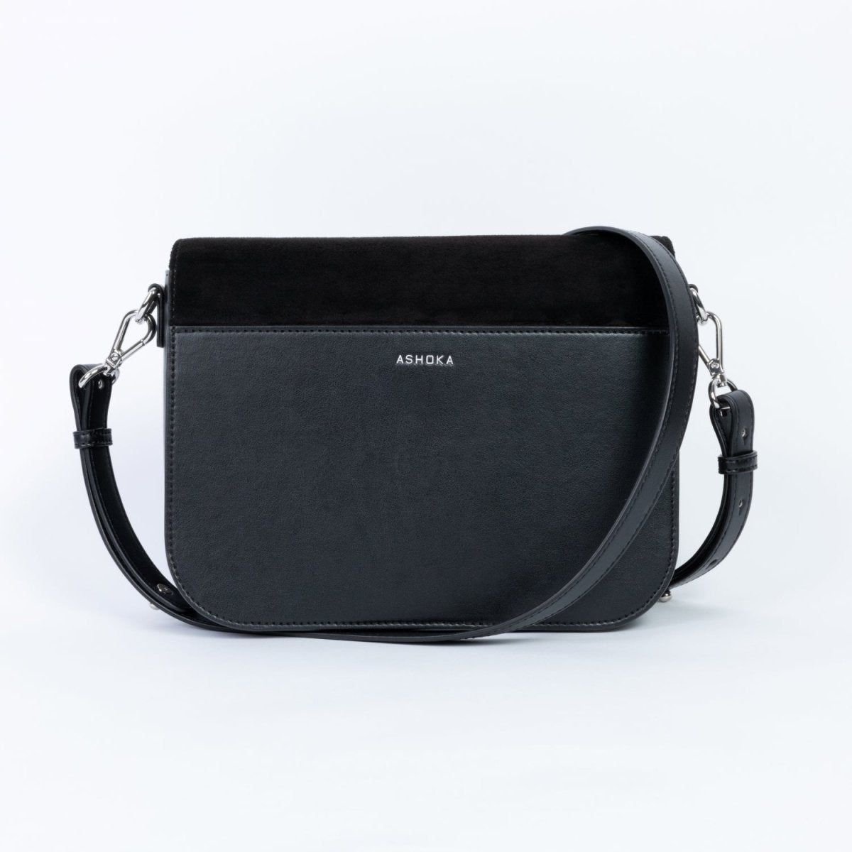 Sac vegan femme Brigitte Oxymore Noir – vue arrière avec poche extérieure