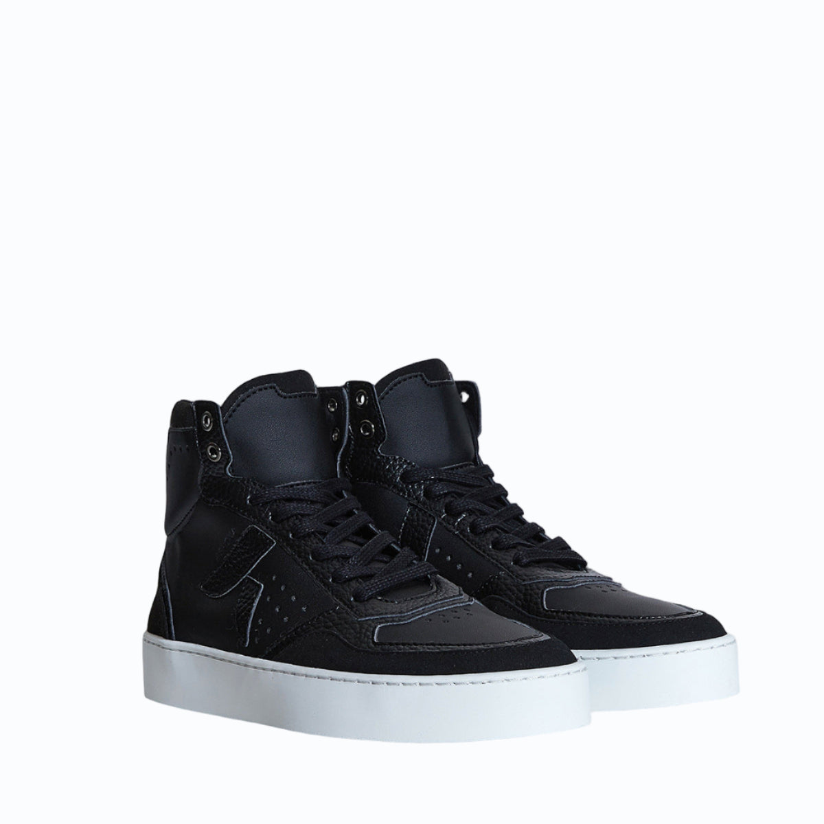 Chaussures vegan Matéo Montante Noires – baskets écoresponsables en matières recyclées
