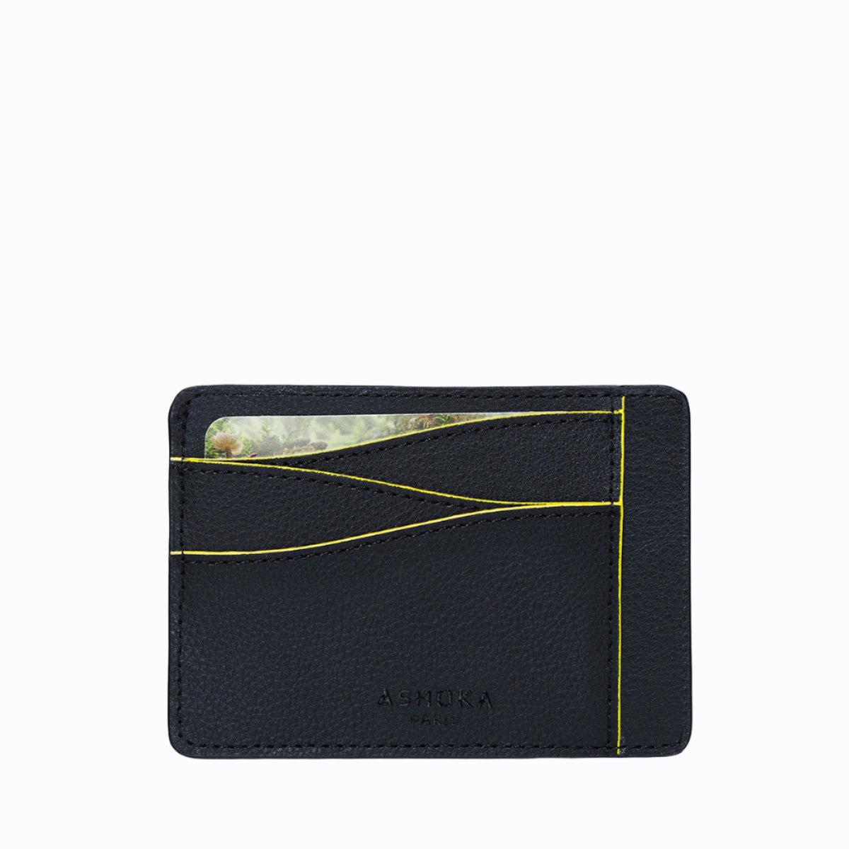 Grand porte-carte Mylo™️ jaune en mycélium, structure souterraine des champignons - éthique, écoresponsable, écologique, durable et sans cruauté