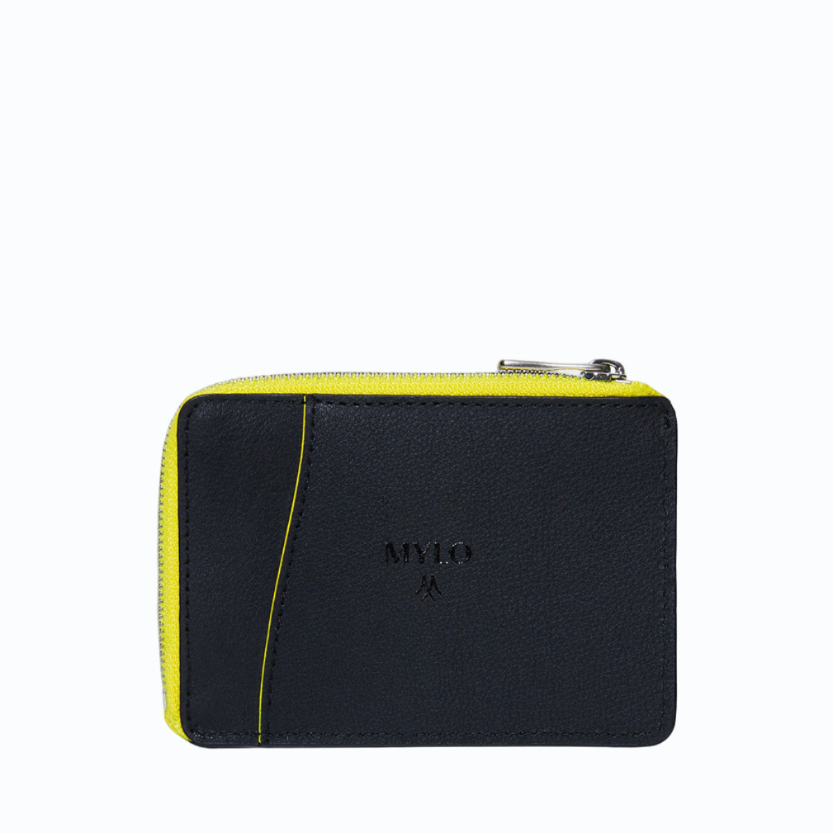 Grand porte-carte zippé Mylo™️ jaune en mycélium, structure souterraine des champignons - éthique, écoresponsable, écologique, durable et sans cruauté