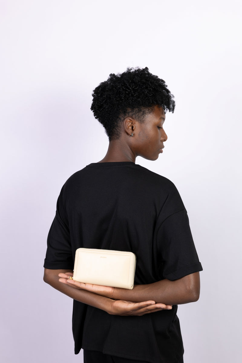 Portefeuille-Compagnon Couture Bambou Sable