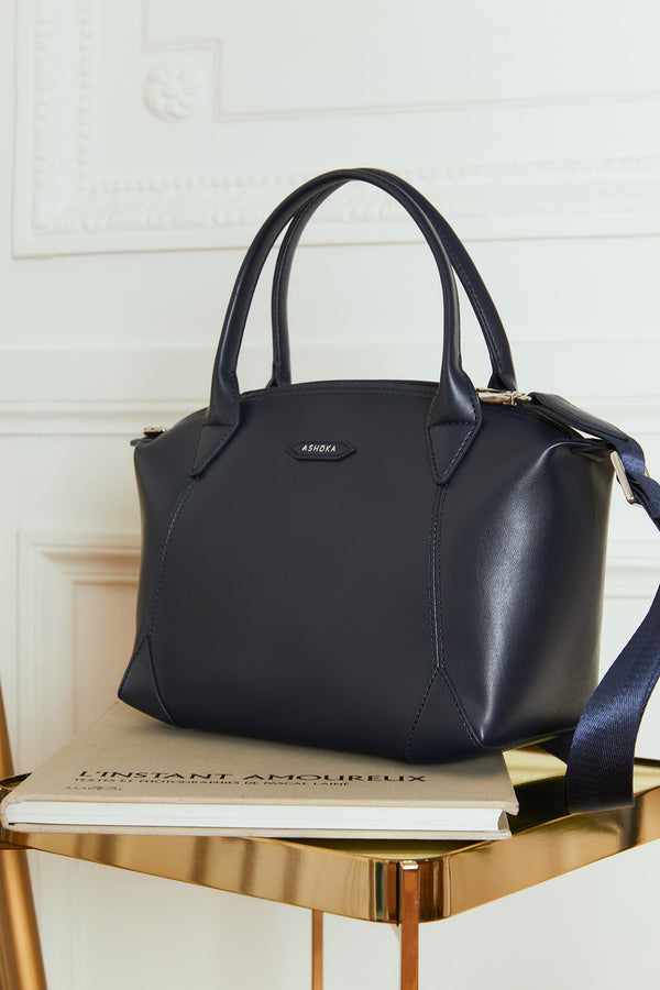 Sac à main vegan pour femme Pretty Full Apple Skin bleu marine sans cuir, éthique, écoresponsable, écologique, recyclé et sans cruauté