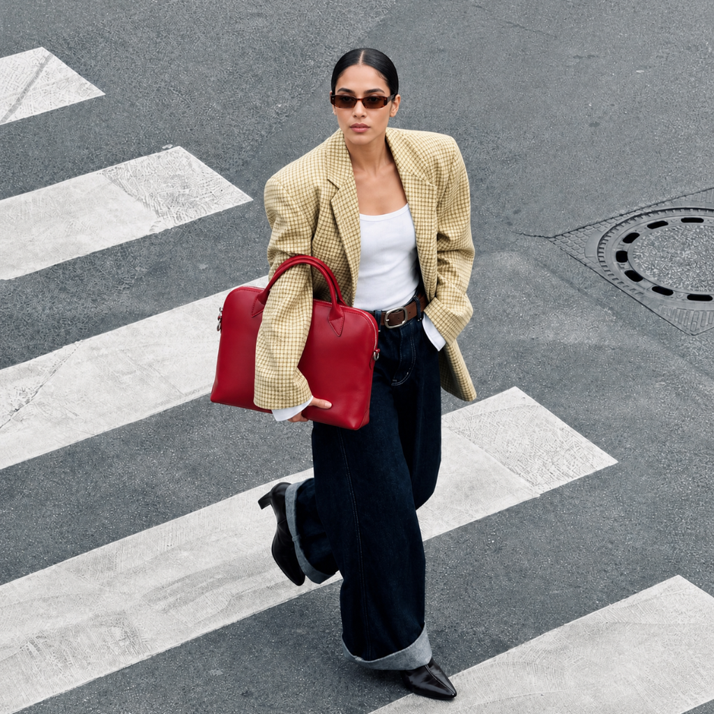 Porte-documents City rouge en Uppeal™, vue 2