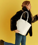 Sac cabas vegan pour femme Jolly Apple Skin blanc, sans cuir, éthique, écoresponsable, écologique, recyclé et sans cruauté