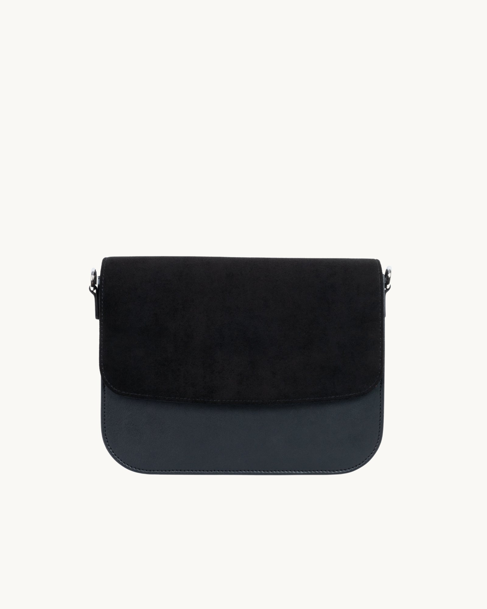 Sac Brigitte Oxymore Noir en Uppeal, à base de pomme, vu de face