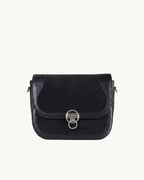 Sac Marilyn Oxymore Noir en Uppeal, à base de pomme, vu de face