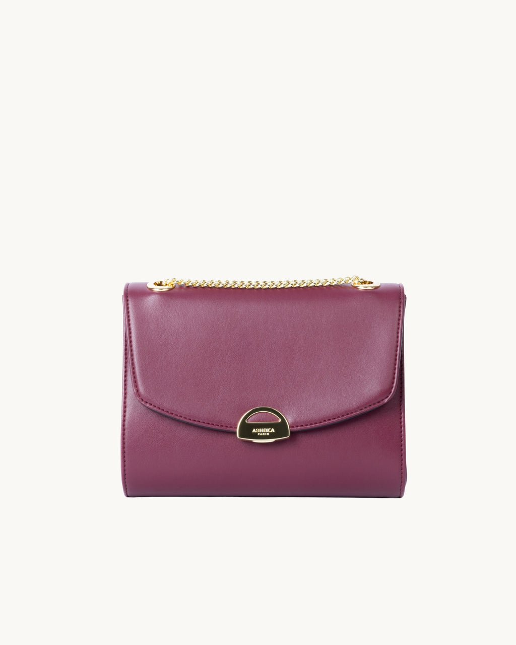 Sac Mini Paname Bordeaux en Uppeal, à base de pomme, vu de face