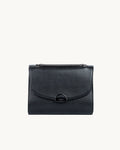 Sac Mini Paname Lézard Noir en Uppeal, à base de pomme, vu de face
