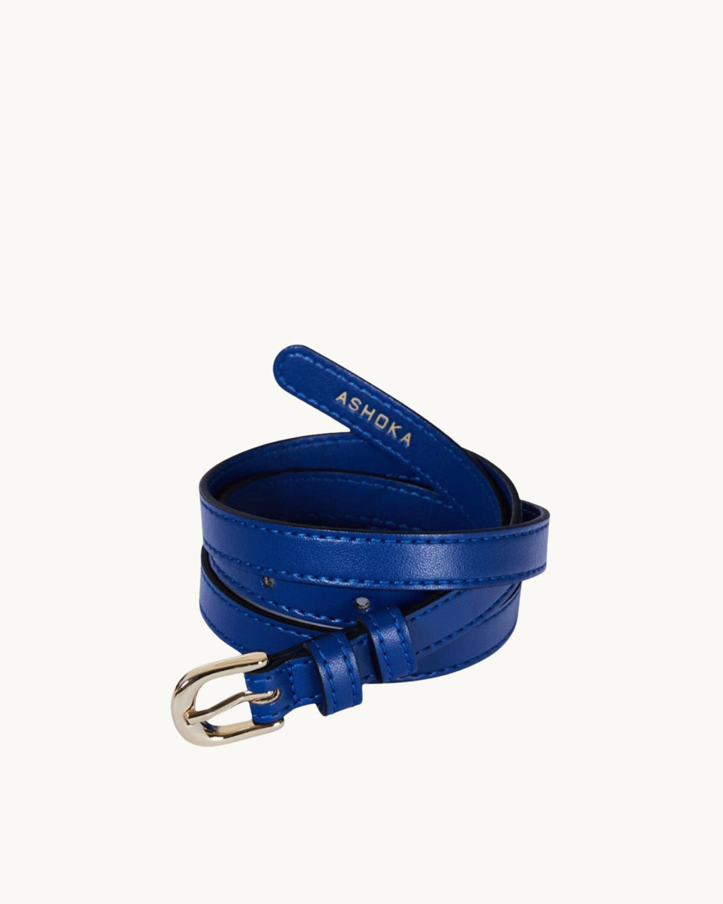Ceinture Bleue électrique pour femme en Uppeal, à base de pomme, vu de face
