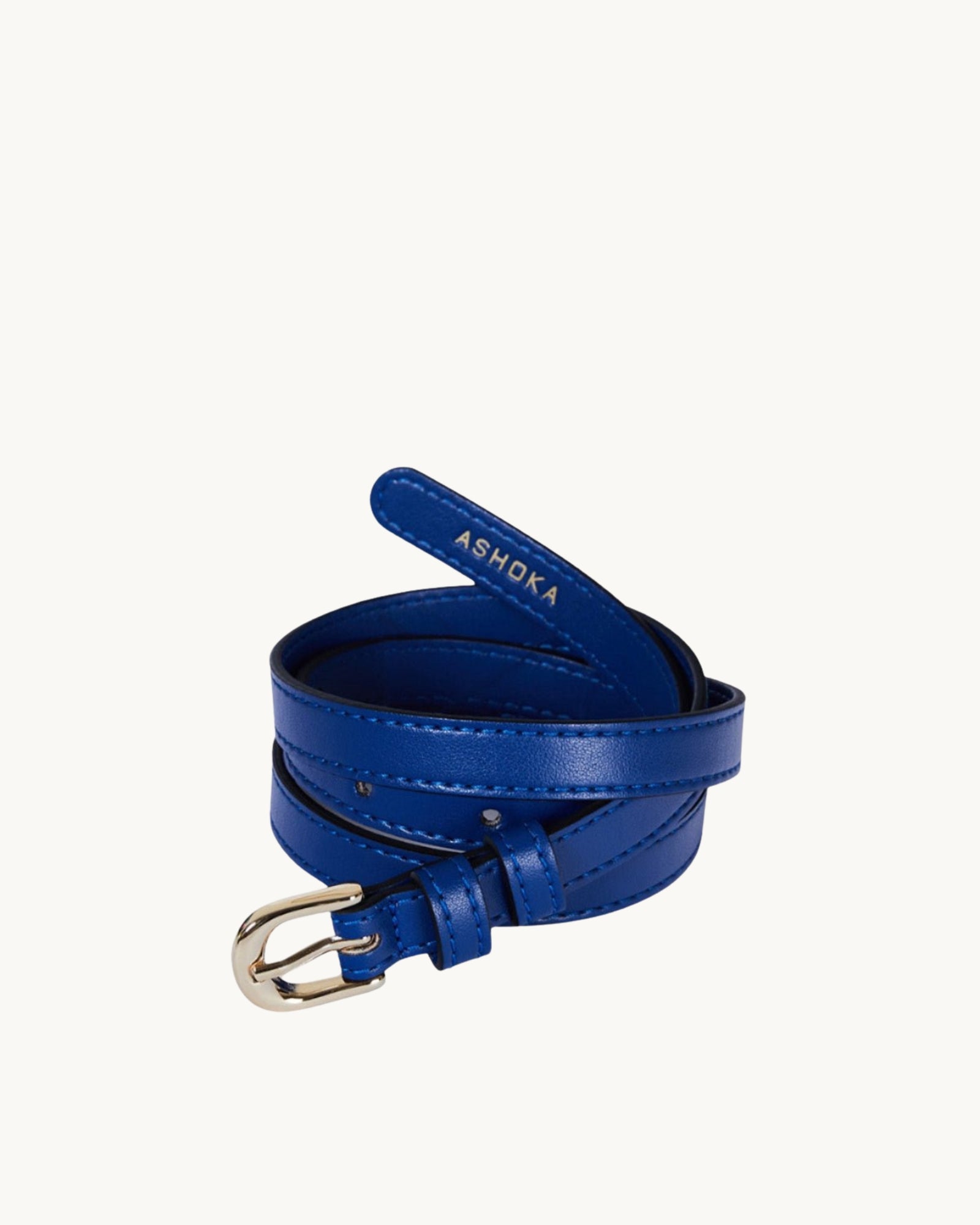 Ceinture Bleue électrique pour femme en Uppeal, à base de pomme, vu de face