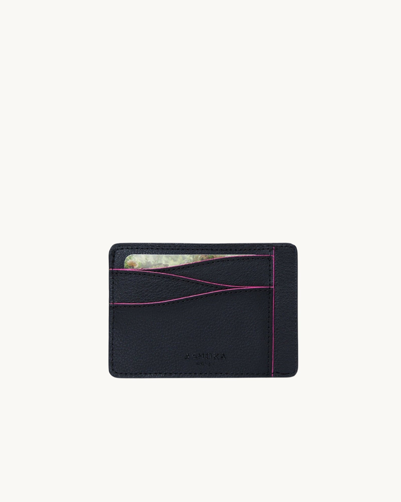 Grand Porte-Cartes Mylo Rose en mycélium, à base de champignons, vu de face