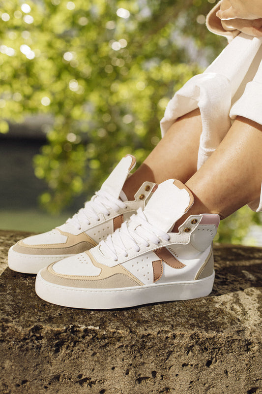 chaussures vegan mateo haute trio de rose pour femme et homme exterieur