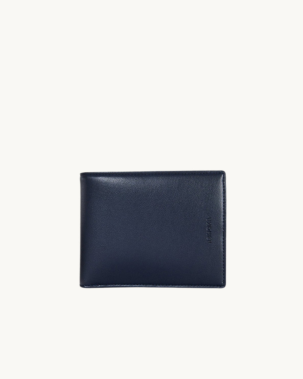 Portefeuille Homme Bleu marine en Uppeal, à base de pomme, vu de face