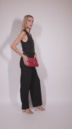 Mini Paname Lézard Rouge – sac vegan porté en bandoulière, chic et tendance Ashoka Paris