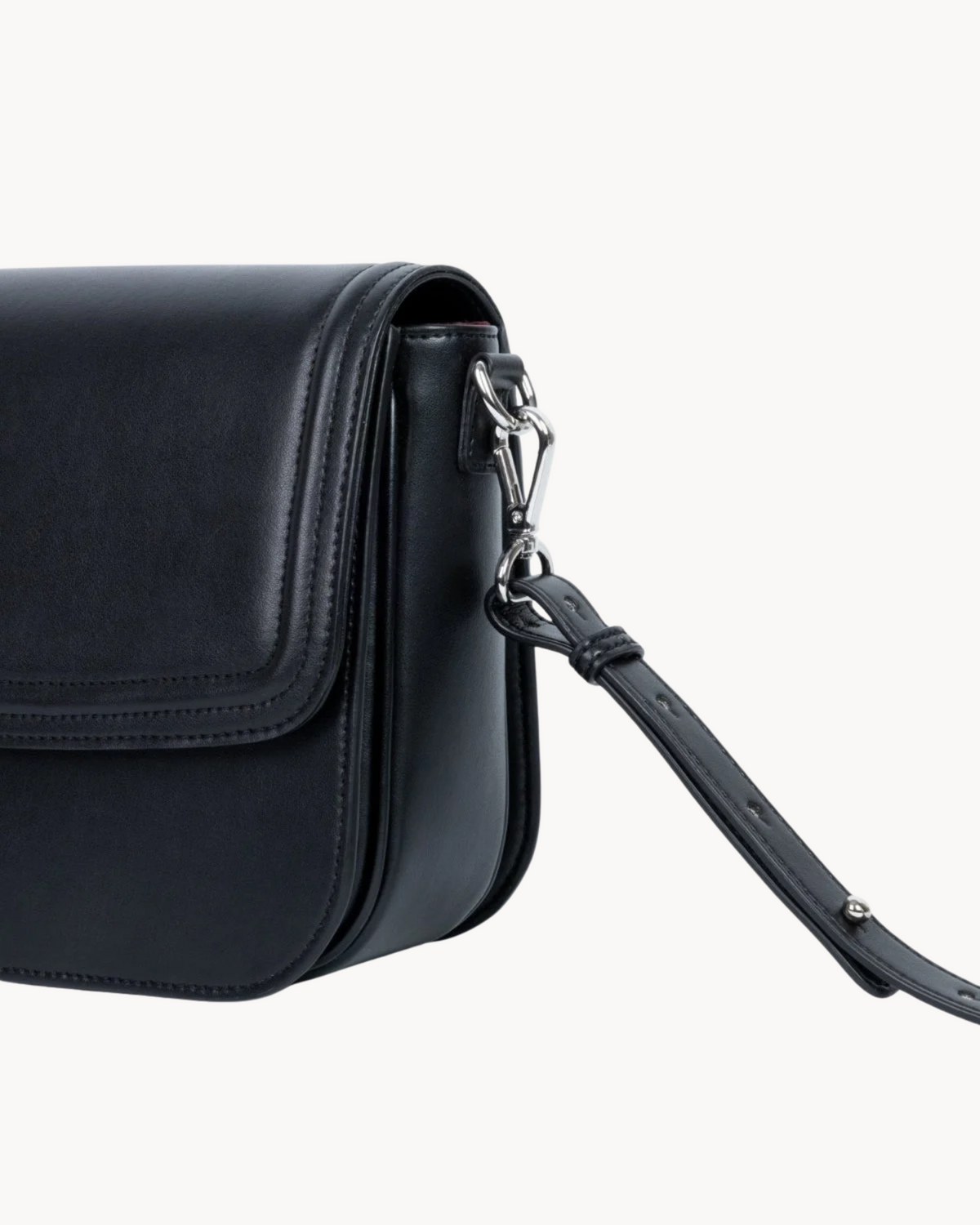 Sac Brigitte Couture Noir en Uppeal™, vu de profil