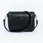 Sac à rabat vegan Brigitte Couture noir, style parisien