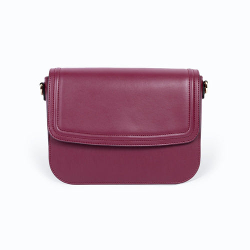 Sac à main vegan bordeaux Brigitte Couture, design chic et intemporel