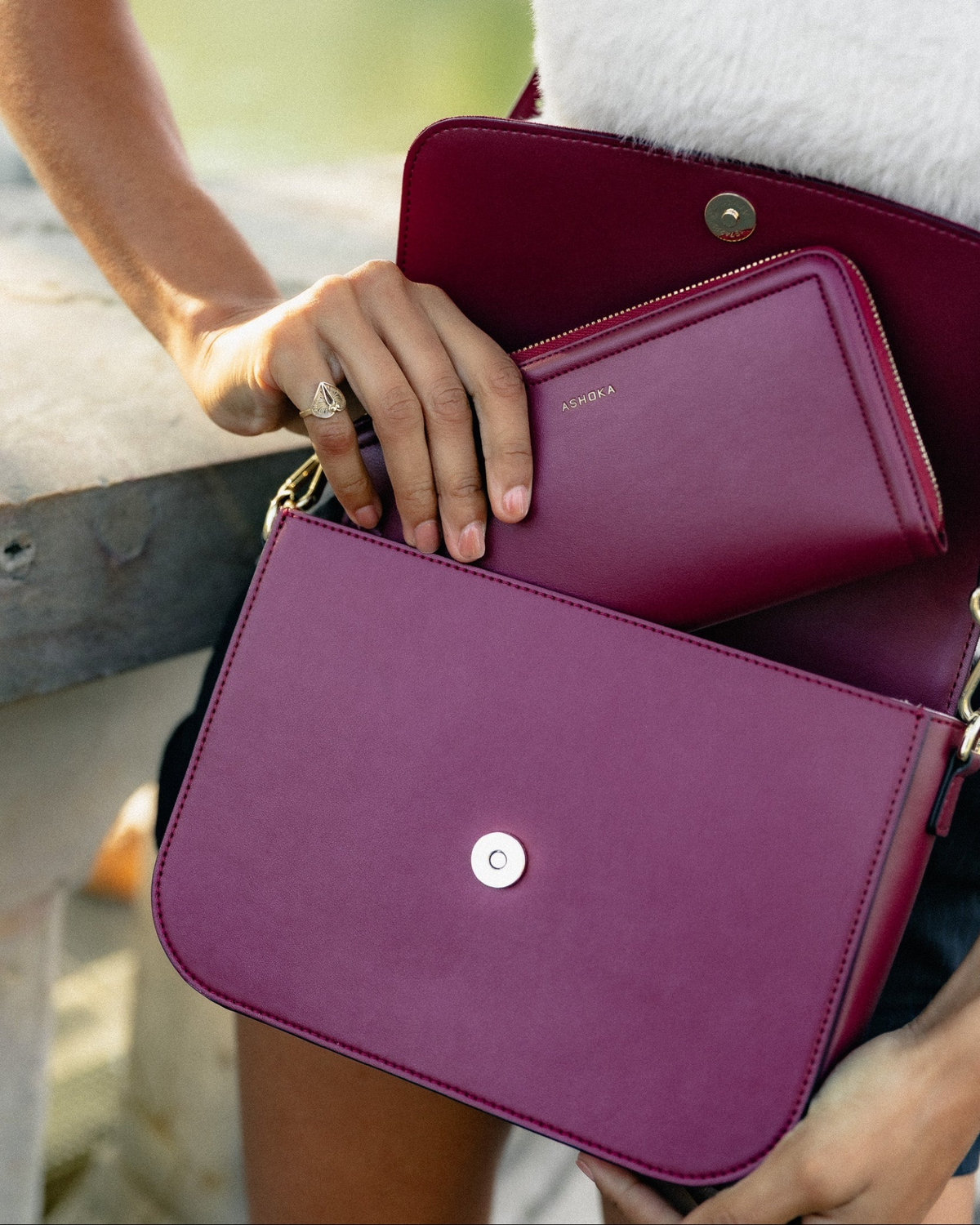 Sac Brigitte Oxymore Uppeal™ Bordeaux - Compagnon Couture Bordeaux assorti