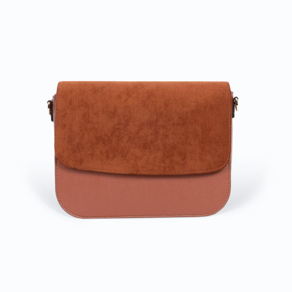 Sac vegan femme Brigitte Oxymore Camel – cuir de pomme Uppeal™
