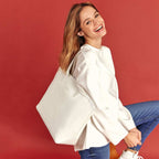 Sac cabas vegan pour femme Jolly Apple Skin blanc, sans cuir, éthique, écoresponsable, écologique, recyclé et sans cruauté