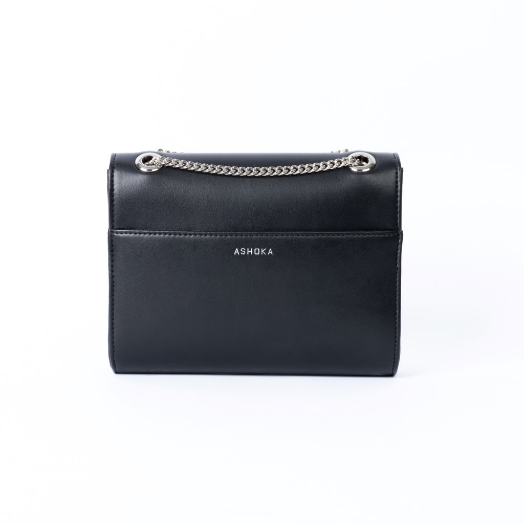 Sac vegan femme Mini Paname Noir – vue arrière, design sobre et raffiné