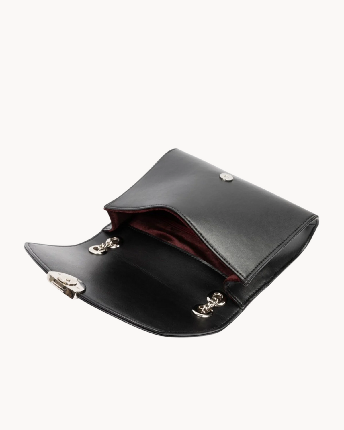 Sac bandoulière Mini Paname Noir en Uppeal™, intérieur avec doublure et poche