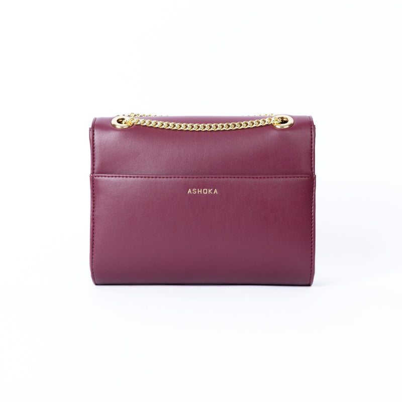 Mini Paname Bordeaux – sac vegan en Uppeal™ vu de dos