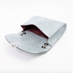 Sac à main vegan Mini Paname Lézard Bleu-Gris avec intérieur pratique et doublure recyclée