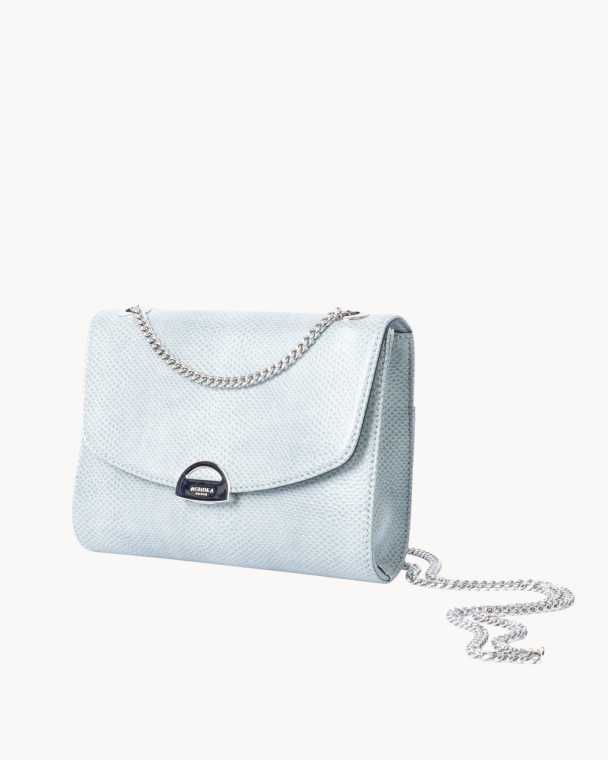 Mini Paname Lézard Bleu-Gris – sac bandoulière vegan femme en Uppeal™, format compact et élégant Ashoka Paris