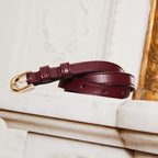 Ceinture vegan bordeaux en matières recyclées