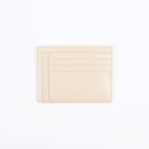 Porte-cartes femme sable, en matière végétale d bambou, chic parisien et mode éthique.