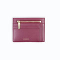 Porte cartes bordeaux pour femme, en cuir vegan