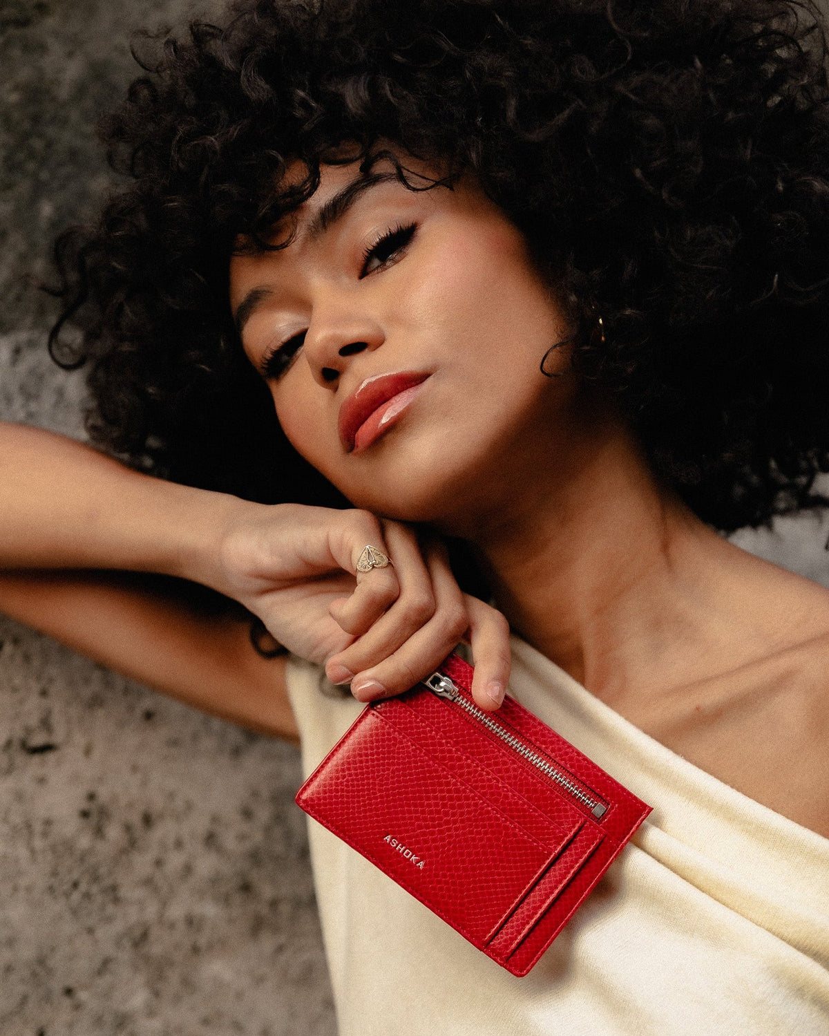 Porte-cartes zippé Uppeal™ Lézard Rouge