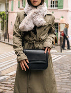 Echarpe Joséphine vegan, en coloris gris perle