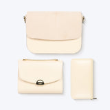 Sac vegan Brigitte Oxymore Bambou Sable avec accessoires assortis – maroquinerie éthique Ashoka Paris