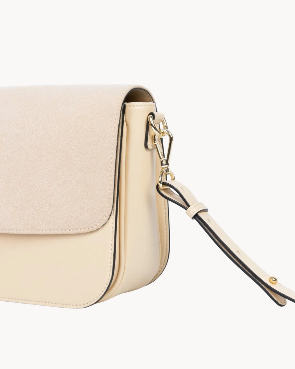 Sac vegan Brigitte Oxymore Bambou Sable – détail couture et bandoulière