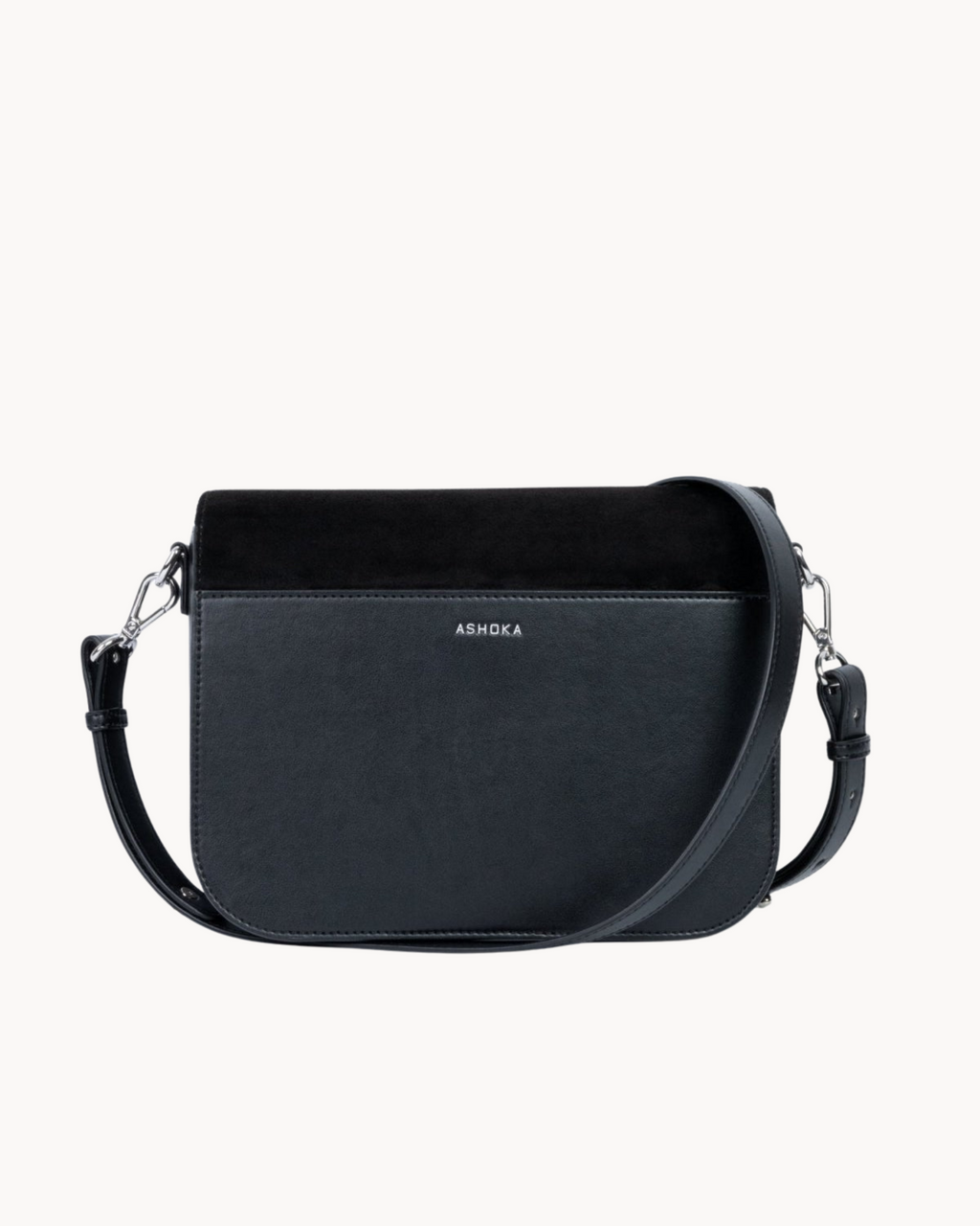 Sac vegan femme Brigitte Oxymore Noir – vue arrière avec poche extérieure