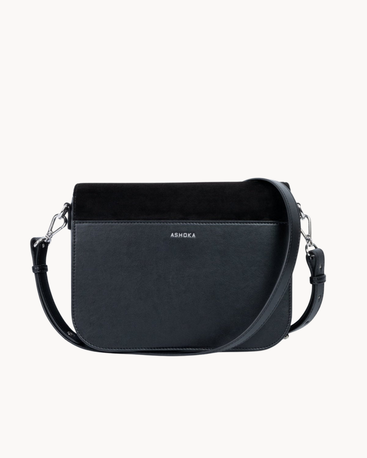 Sac vegan femme Brigitte Oxymore Noir – vue arrière avec poche extérieure