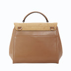 Sac paname taupe en matières végétales