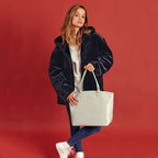 Sac cabas vegan pour femme Jolly gris perle sans cuir, éthique, écoresponsable, écologique, recyclé et sans cruauté