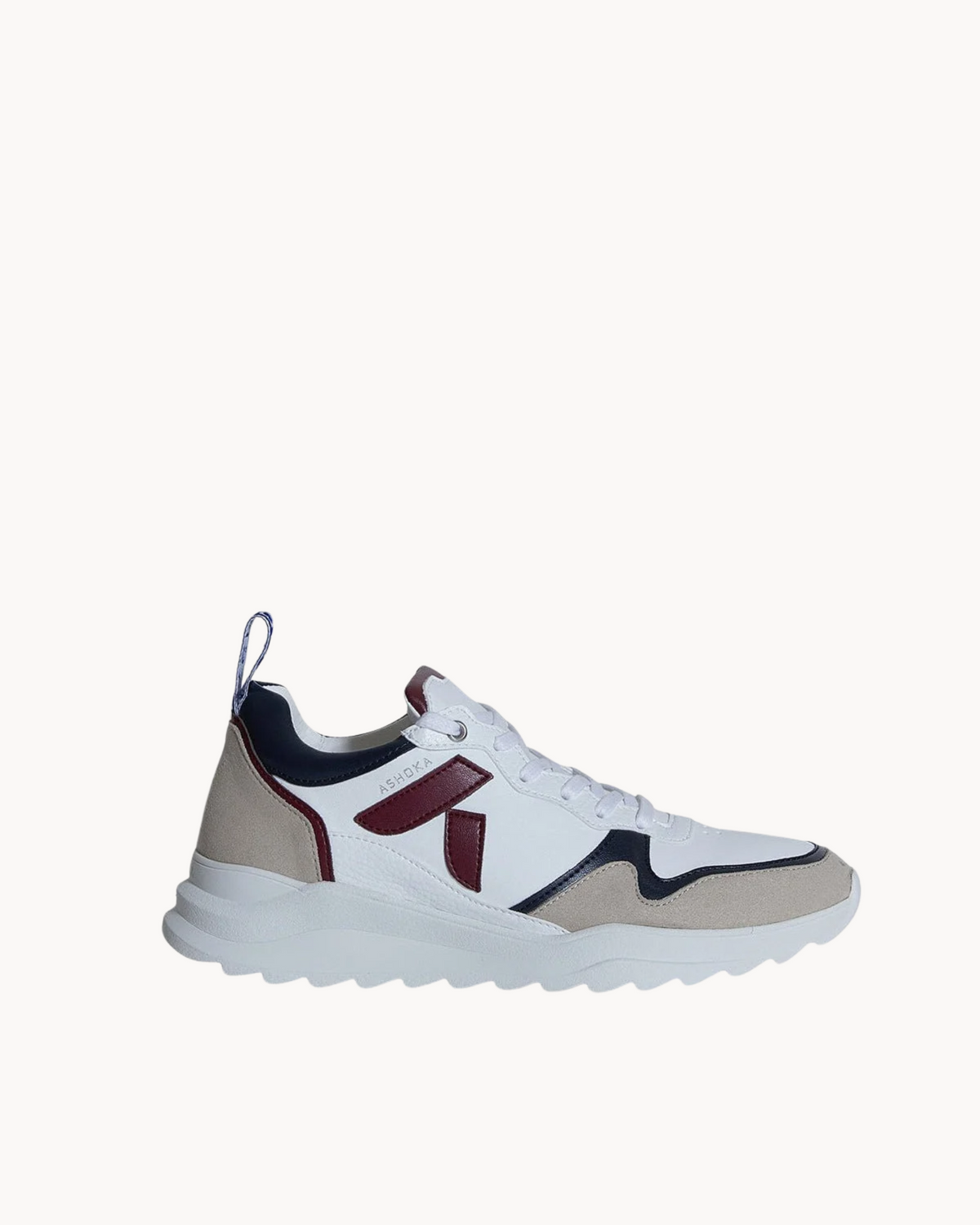 Sneaker vegan Lewis Bordeaux-Marine en deux Uppeal™ contrastés