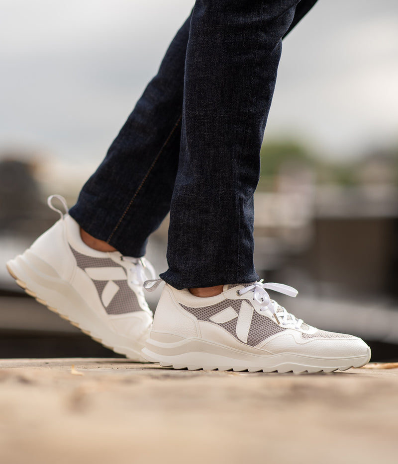 Running sneakers Homme Lewis blanche - Running éthique, écoresponsable et vegan.